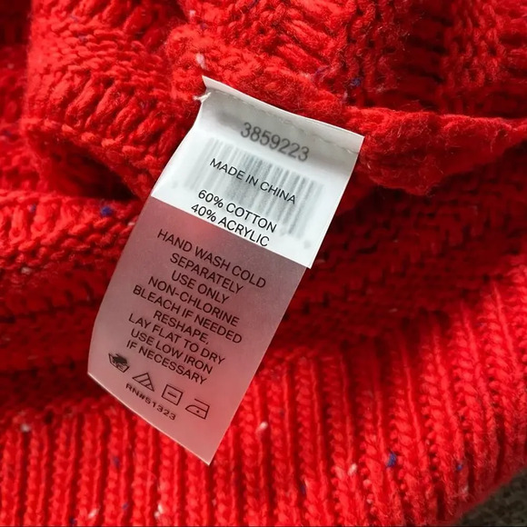 COURT & ROWE Red Mock Neck Sweater with Polka Dots Small NWT - Picture 6 of 6